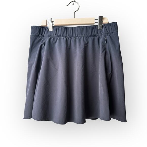 T by Talbots Active Tennis Skirt Zip Pockets Size L, Black - Picture 1 of 6